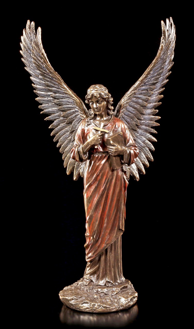  Engel  Figur Verk ndigungsengel mit Kreuz Christliche 