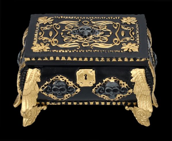 Box with Skull - Black and Gold