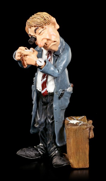 Watchmaker Figurine with magnifying Glass