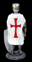 Knight Figurine white-red with Shield and Sword