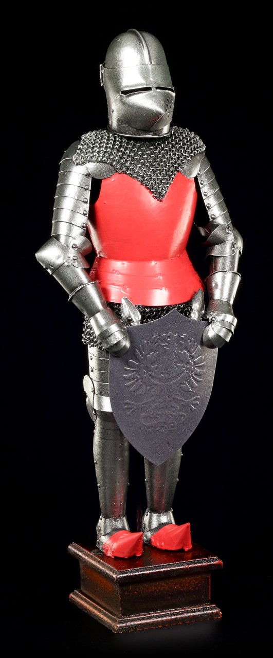 Metall Ritter Figur mit Schild