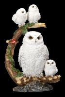 Owl Figurine - Owl Family on a Branch