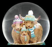Highland Cow Schneekugel - Winter