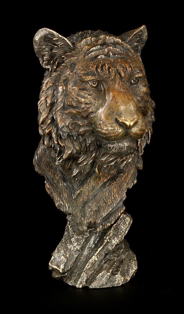 Tiger Figurine - Tiger Head on Rock
