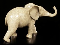 Elephant Figurine - Running Stone Look