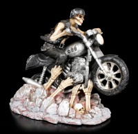 Skeleton Figurine on Bike - Ride out of Hell
