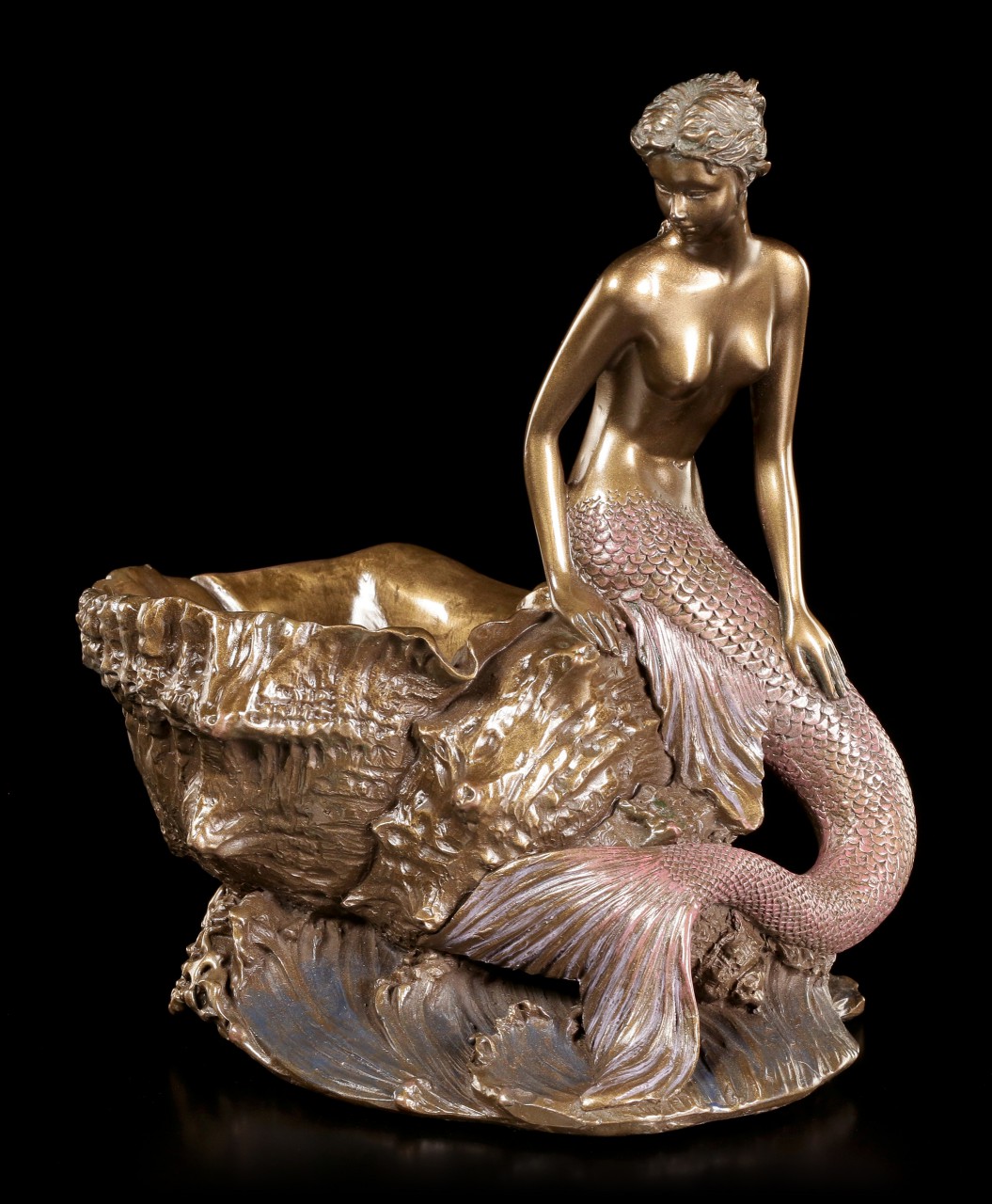 Art Nouveau Bowl - Mermaid besides Shell