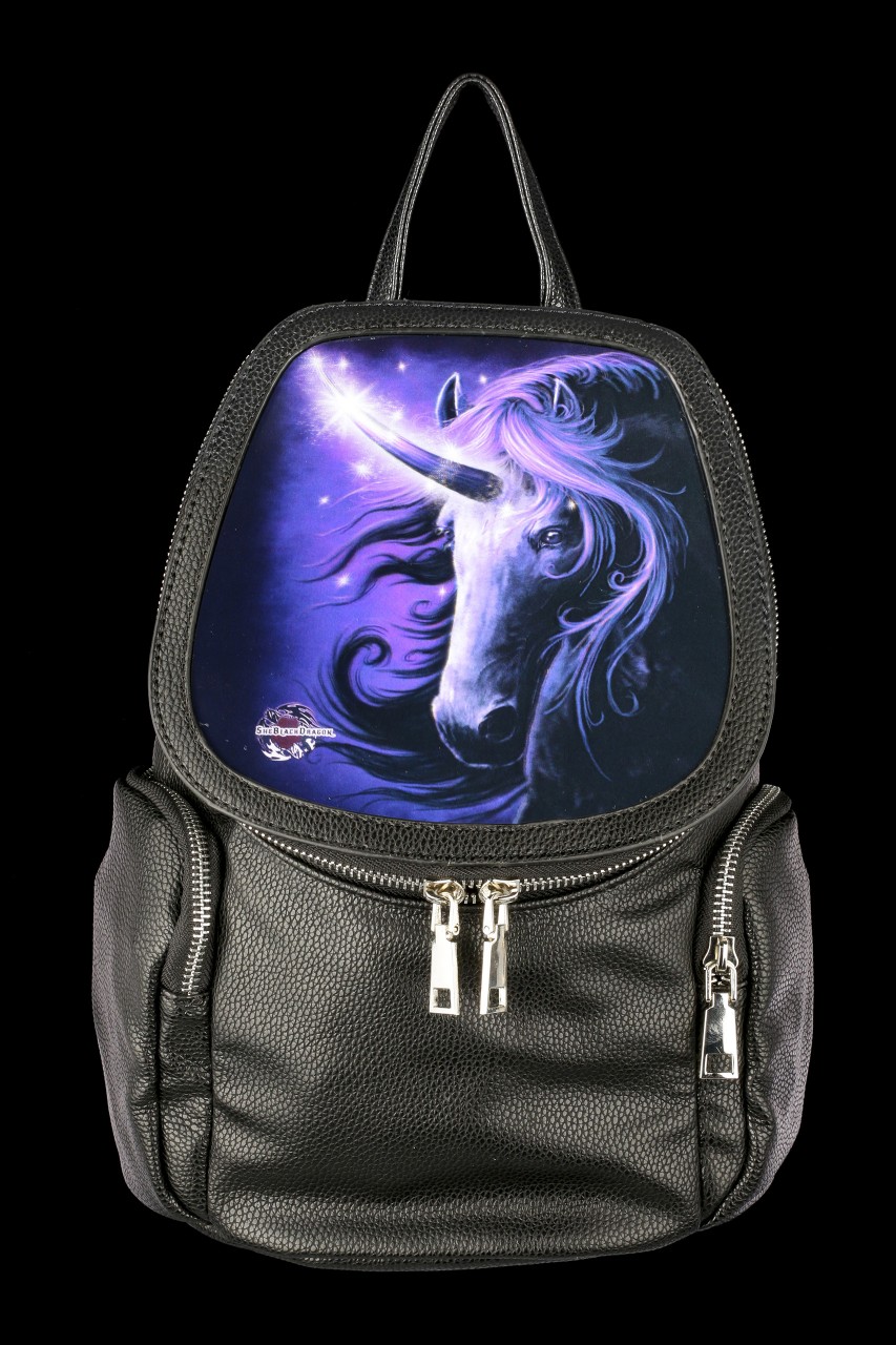 3D Backpack with Unicorn - Black Magic