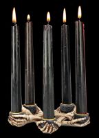Kerzenhalter - Skeletthände Pentagramm