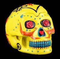 Yellow Skull Ashtray - Day Of The Dead