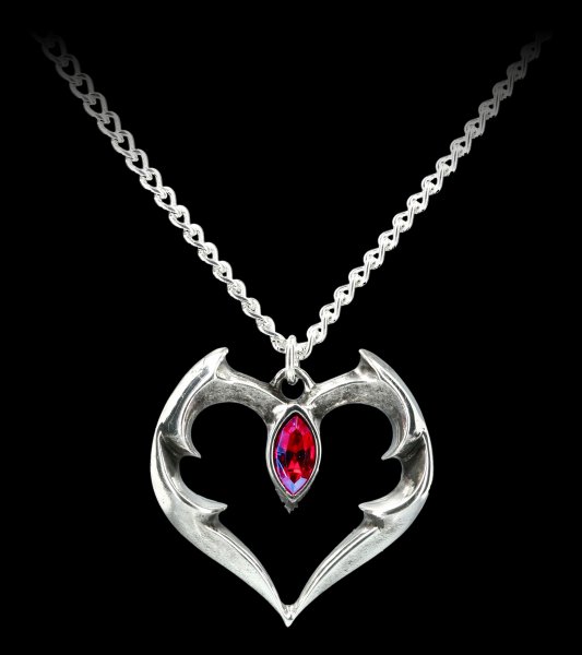 Alchemy Gothic Necklace - Bat Heart