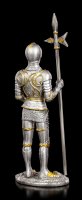 Pewter Knight Figurine with Halberd