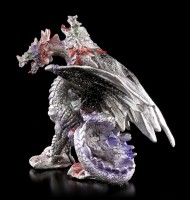 Two-Headed Dragon Figurine with Glitter