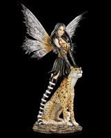 Large Fairy Figurine - Leora with Leopard