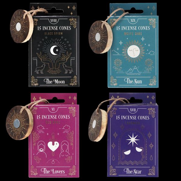 Incense Cones with Holder Set of 4 - Tarot