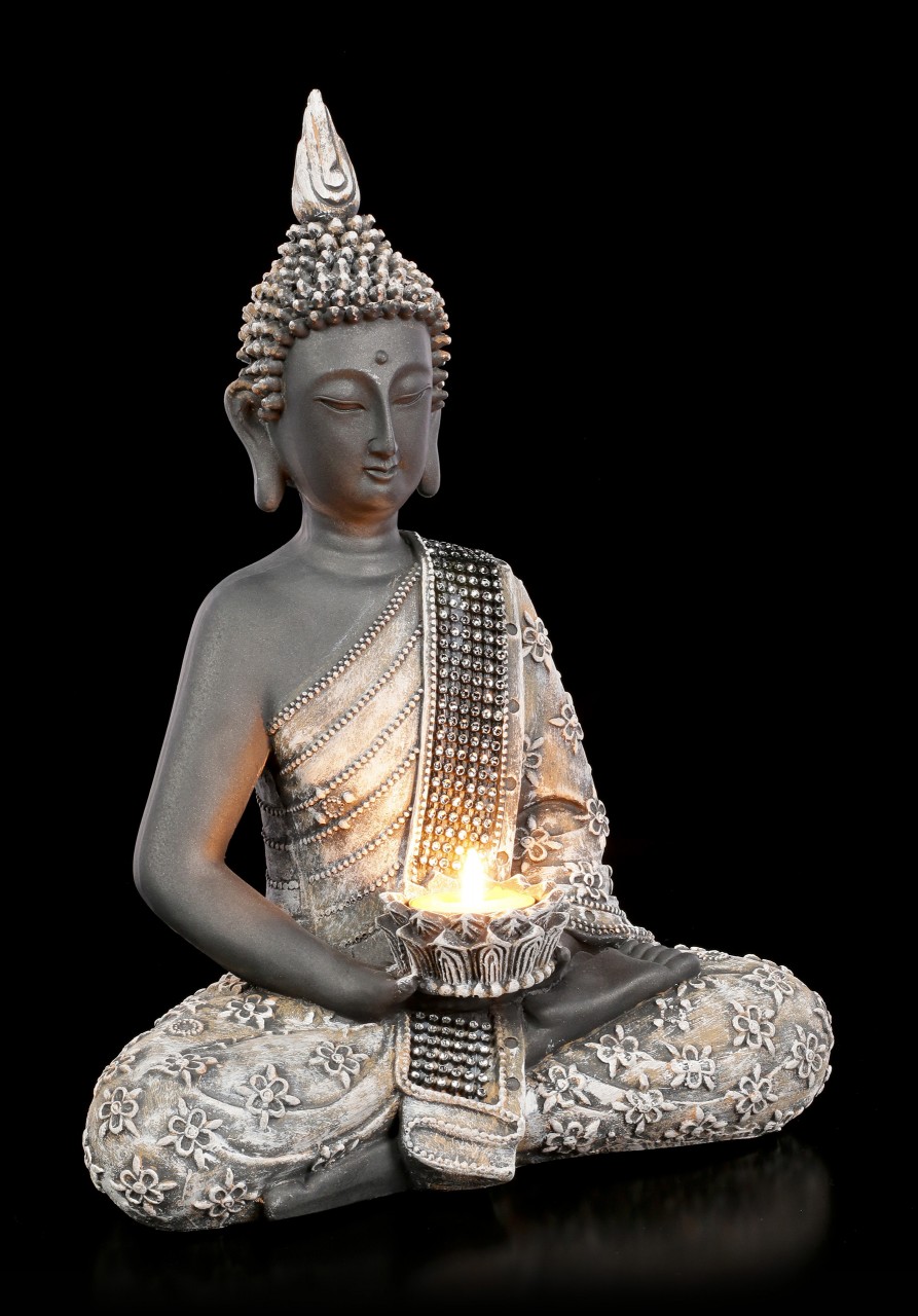 Buddha Teelichthalter - Licht der Erkenntnis