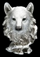 Wolf Head - Antique Silver