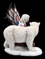 Elfen Figur mit Schmucksteinen - Eria mit Eisbär