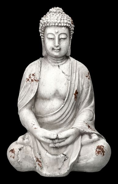 Garten Figur - Weißer Buddha