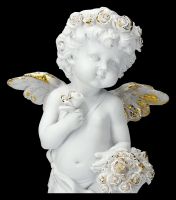 Engel Figur - Putte mit Rosenkorb