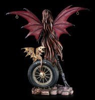Dark Angel Figurine - Biker Outfit with Dragon