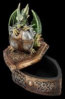 Dragon Jewellery Box with Shield – Hoard Protector Green