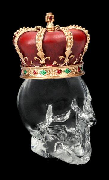 Totenkopf Flasche - Schädel mit Krone