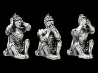 Sitting Knights Figurines - No Evil