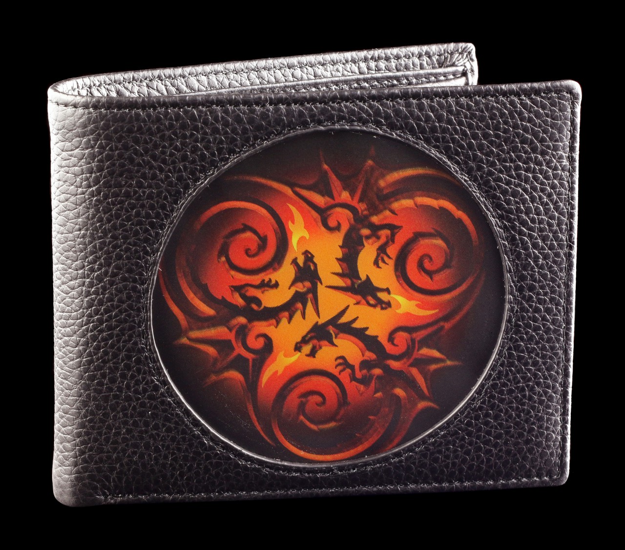 3D Wallet Black - Tribal Dragons by Anne Stokes