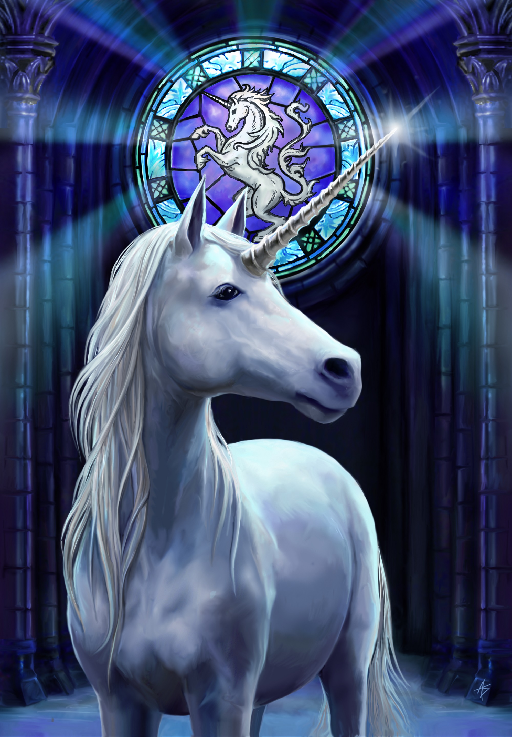Glimpse of a Unicorn Candle By Anne Stokes Brand New Sandalwood 