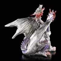 Zweiköpfige Drachen Figur mit Glitter