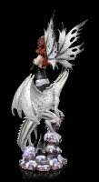 Elfen Figur - Alba mit weißem Drachen