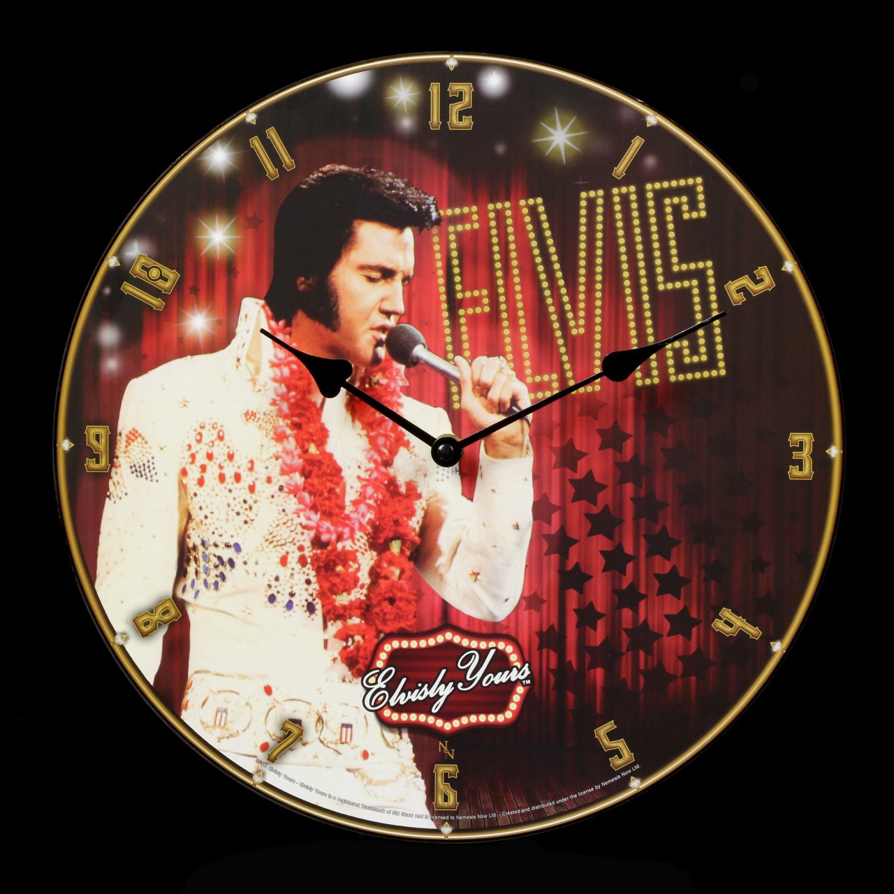 Wall Clock with Elvis Presley - Elvisly Yours