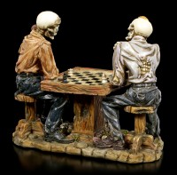 Chess Playing Skeleton Figurines - Waiting