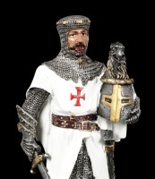 Crusader Figurine with Helmet in Hand