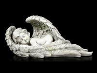 Angel Garden Figurine - Boy sleeps in Wings