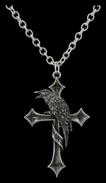 Raven Cross Necklace - Crux Corvis