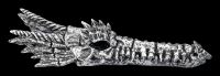 Incense Burner - Dragon Skull silver coloured