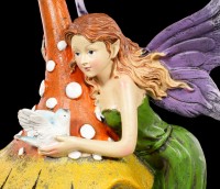 Fairy Figurine - Siana with Mushroom and Bird