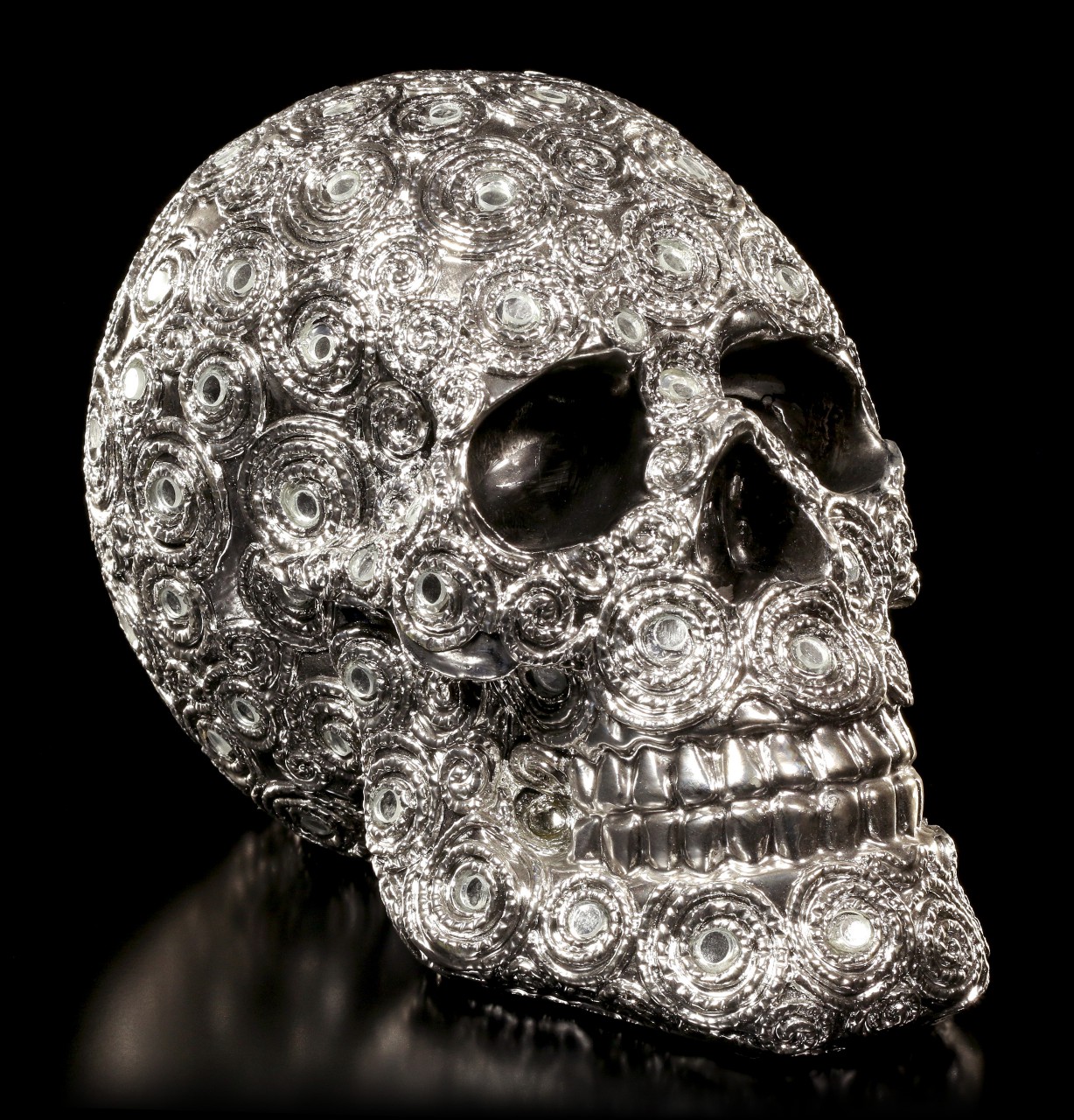 Skull with Mirrors - Spiral Reflection medium