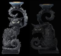 Candle Holder - Black Cat Salem