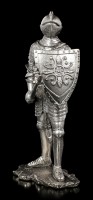 Pewter Knight Figurine with Sword and Shield