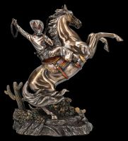 Cowboy Figurine with Lasso on Horse