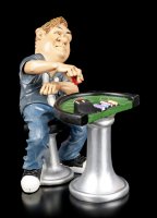 Funny Sports Figur - Pokerspieler setzt Chips