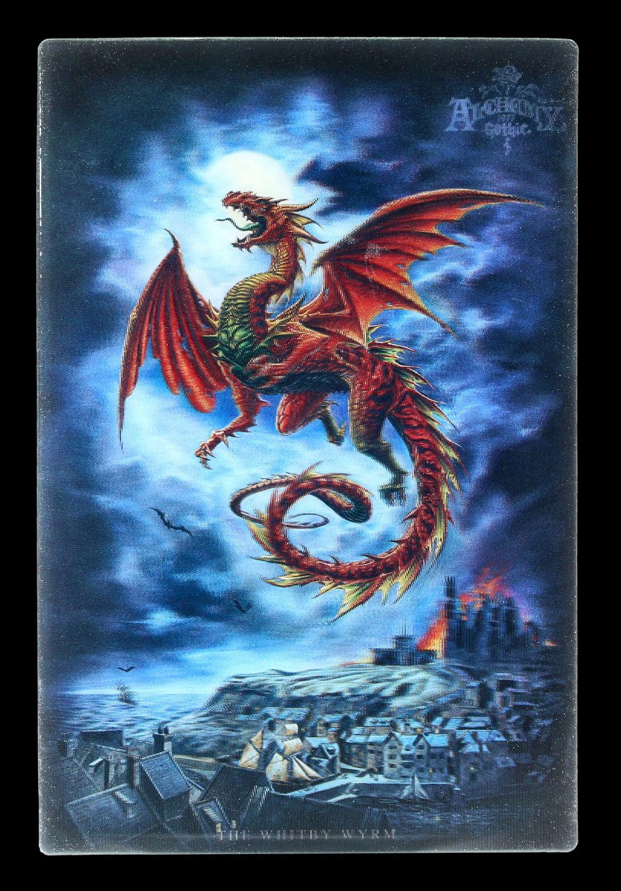 3D Postcard with Dragon - The Whitby Wyrm