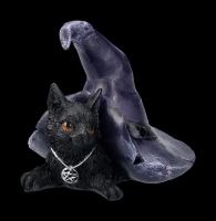Cat Figurine with Witch Hat - Piper