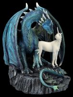 Dragon Figurine with Unicorn - Protector of Magick