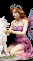 Fairy Figurine - Gweana with Wolf