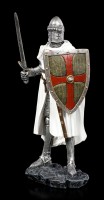 Deutsche Kreuzritter Figur mit Schwert und Schild