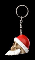 Santa Skull Keyring with Beard